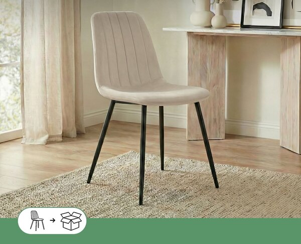 Ak furniture Čalúnená jedálenská stolička Lumo béžová