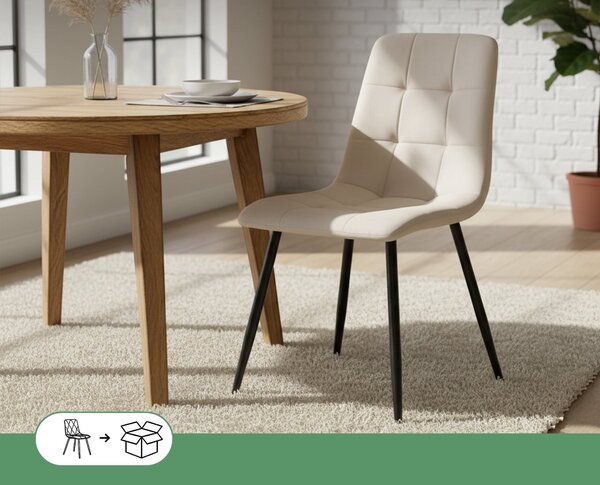 Ak furniture Čalúnená jedálenská stolička Nero béžová