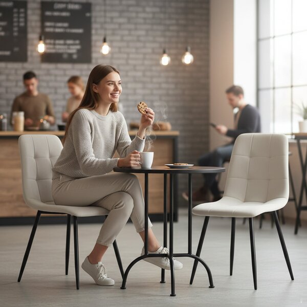 Ak furniture Čalúnená jedálenská stolička Nero béžová