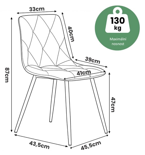 Ak furniture Čalúnená jedálenská stolička Milo béžová