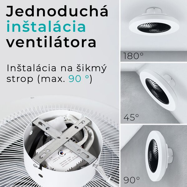 Noaton 12050B Triton, čierna, stropný ventilátor so svetlom
