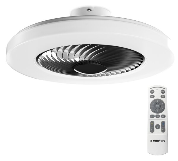 Noaton 12058B Triton, čierna, stropný ventilátor so svetlom