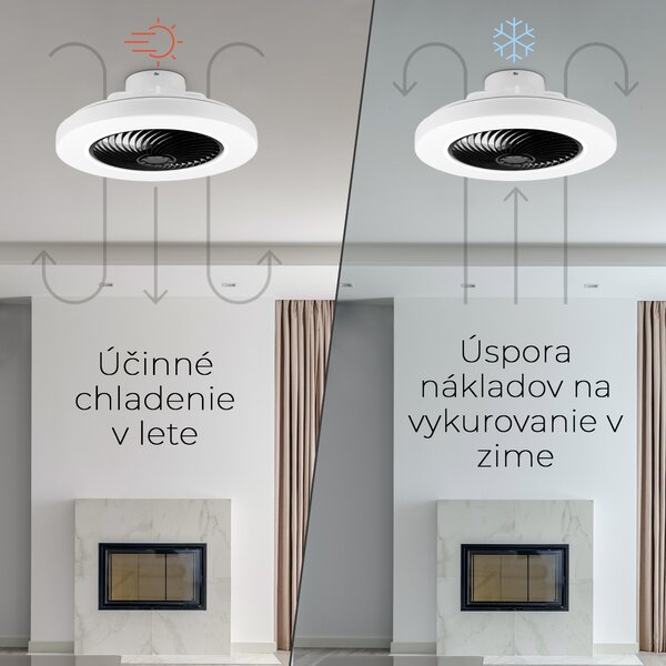Noaton 12050B Triton, čierna, stropný ventilátor so svetlom