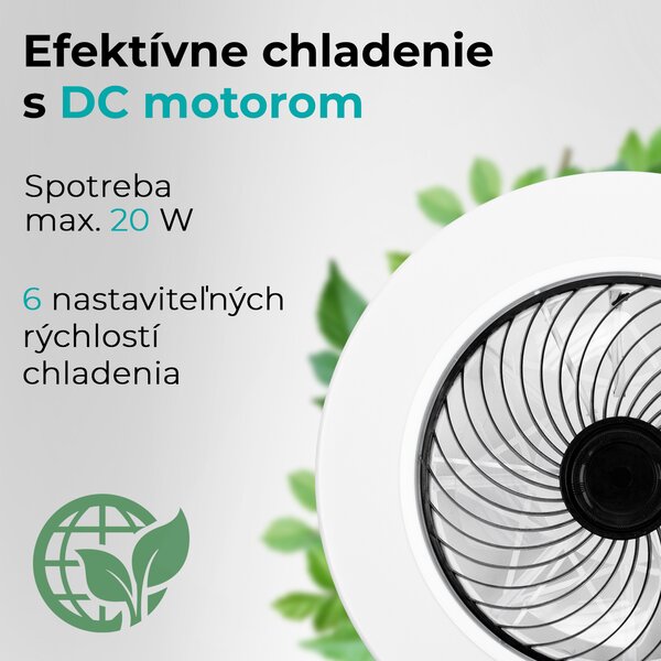Noaton 12050B Triton, čierna, stropný ventilátor so svetlom