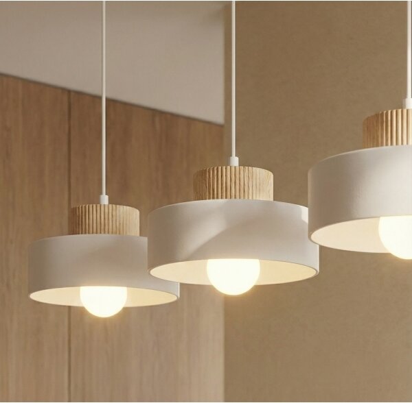 Luster na lanku KIVI 3xE27/15W/230V biela