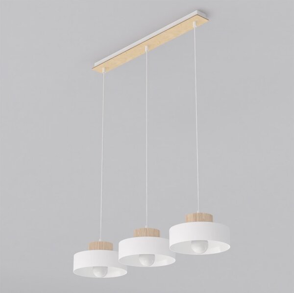 Luster na lanku KIVI 3xE27/15W/230V biela