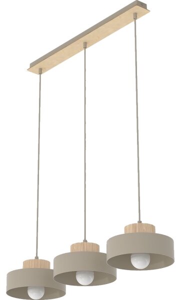Závesný luster na lanku KIVI 3xE27/15W/230V béžový