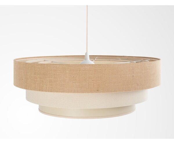 Luster na lanku TRINITI 1xE27/60W/230V, priemer 40 cm, béžová/krémová