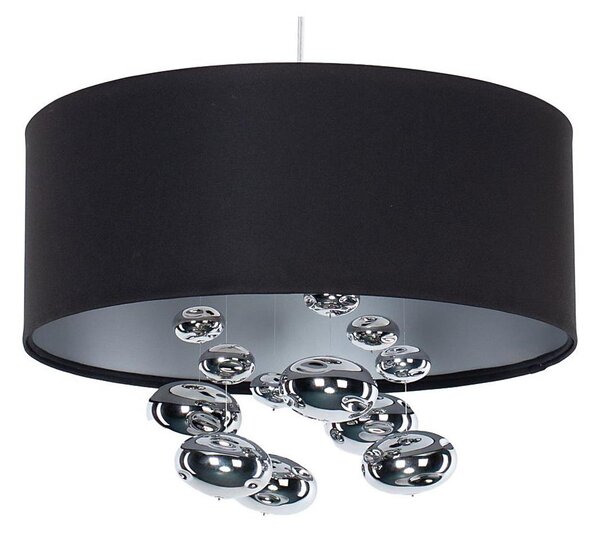 Závesný luster BUBBLE na lanku 1xE27/60W/230V, priemer 40 cm, čierna