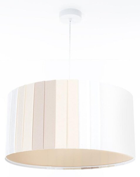 Luster na lanku STRIPES 1xE27/60W/230V priemer 40 cm krémový