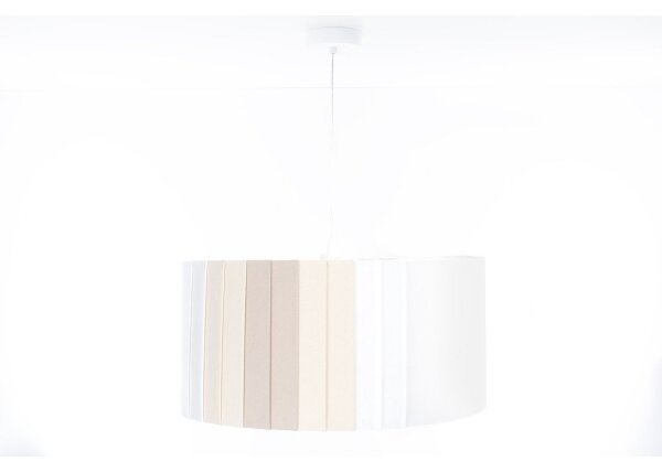 Luster na lanku STRIPES 1xE27/60W/230V priemer 40 cm krémový