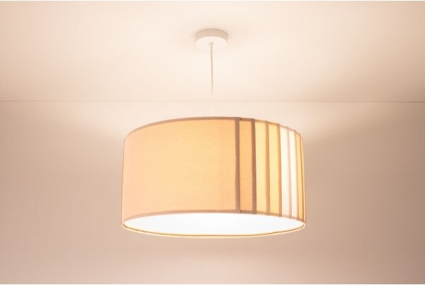 Závesné svietidlo STRIPES 1xE27/60W/230V, priemer 40 cm, béžové