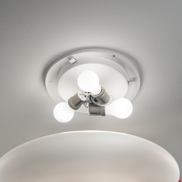 Ideal Lux - Stropné svietidlo SMARTIES 2xE27/42W/230V pr. 42,5 cm biela