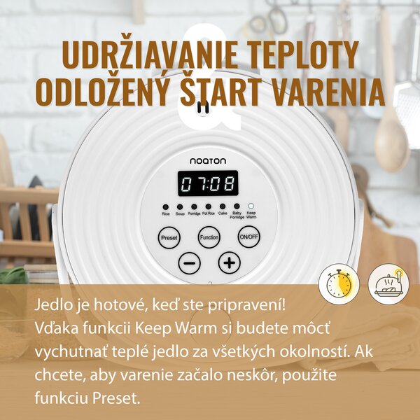 Noaton RC120W Essential, multifunkčný ryžovar