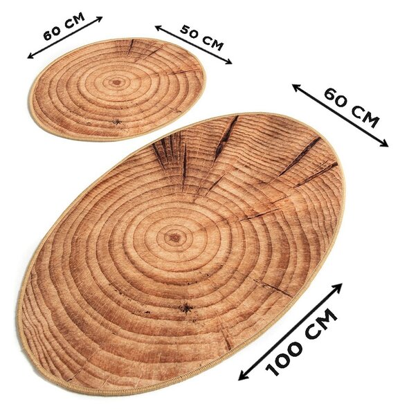 ASIR Kúpeľňová predložka WOOD 2 ks