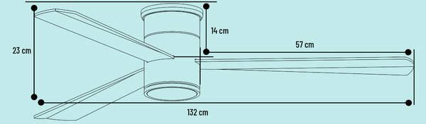 Noaton 15132BB Zoya, biela, stropný ventilátor so svetlom