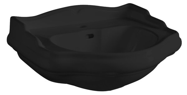 Kerasan RETRO keramické umývadlo 56x46, 5cm, čierna mat