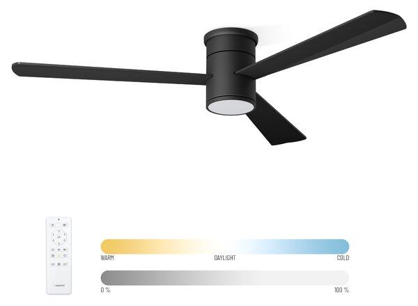 Noaton 15132BB Zoya, biela, stropný ventilátor so svetlom