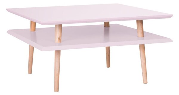 Ružový konferenčný stolík Ragaba Square, 68 × 68 cm