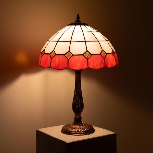 Brilagi - Tiffany vitrážová stolná lampa SIENNA 2xE27/60W/230V