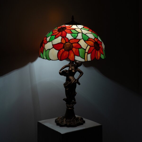 Brilagi - Tiffany vitrážová stolná lampa SUNFLOWER 1xE27/60W/230V