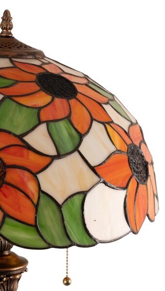 Brilagi - Tiffany vitražová stojacia lampa SUNFLOWER 2xE27/60W/230V