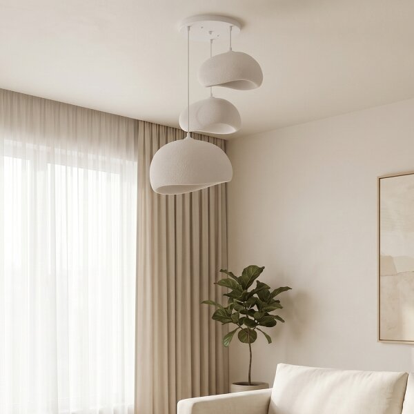 Brilagi - Luster na lane WABI SABI 3xE27/40W/230V priemer 76 cm biela