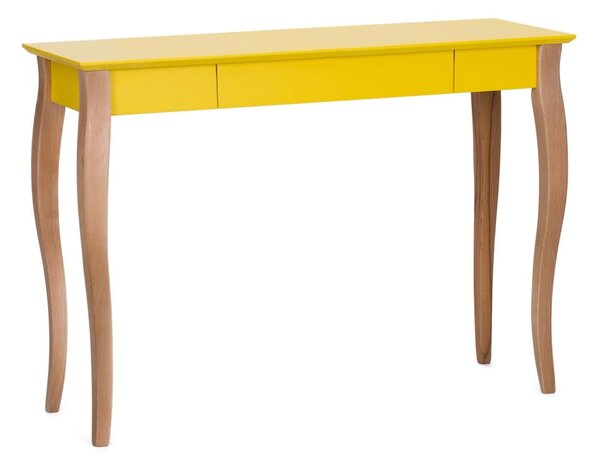 Žltý písací stôl Ragaba Lillo, dĺžka 105 cm