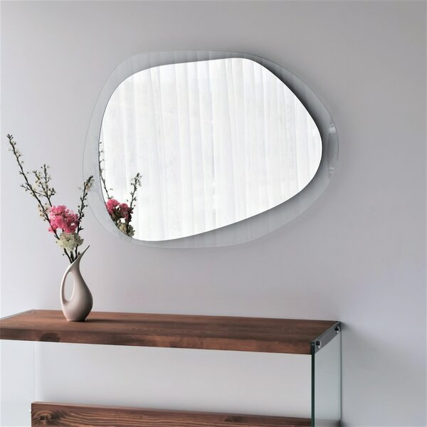 Kalune Design Dekoratívne nástenné zrkadlo Aqua 75x55 cm transparentné