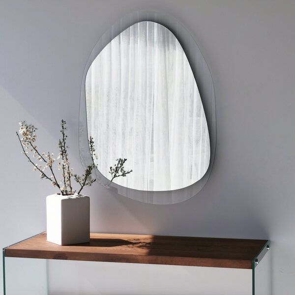 Kalune Design Dekoratívne nástenné zrkadlo Aqua 75x55 cm transparentné