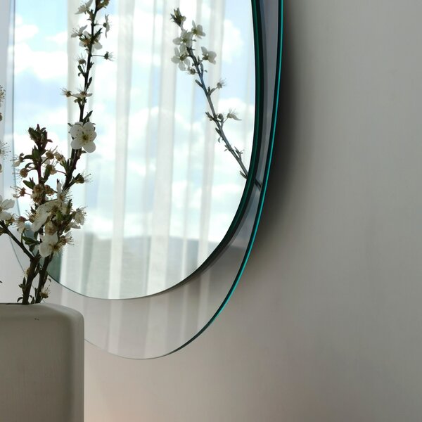 Kalune Design Dekoratívne nástenné zrkadlo Aqua 75x55 cm transparentné
