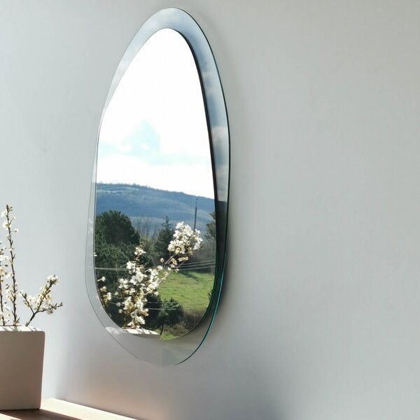 Kalune Design Dekoratívne nástenné zrkadlo Aqua 75x55 cm transparentné