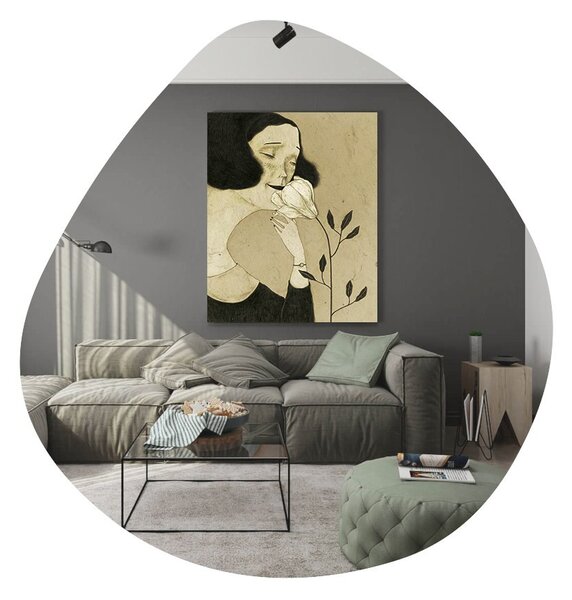 Kalune Design Dekoratívne nástenné zrkadlo Besso 60 cm čierne