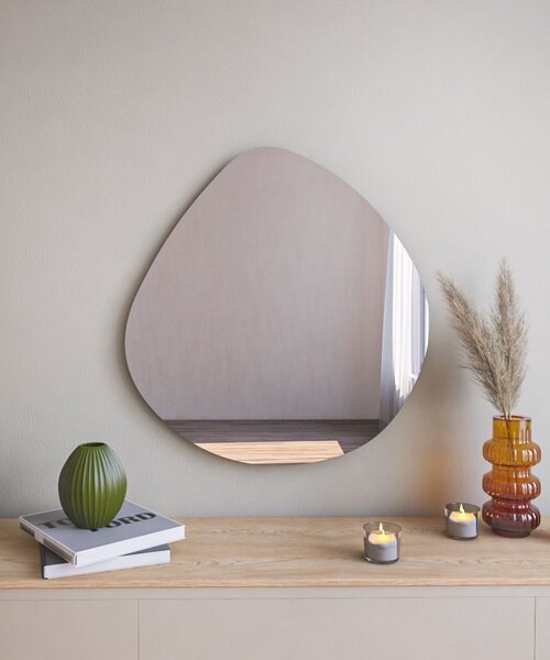 Kalune Design Dekoratívne nástenné zrkadlo Besso 60 cm čierne