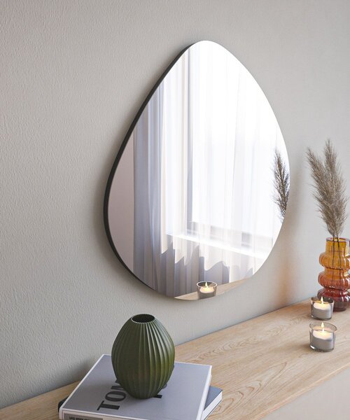 Kalune Design Dekoratívne nástenné zrkadlo Besso 60 cm čierne