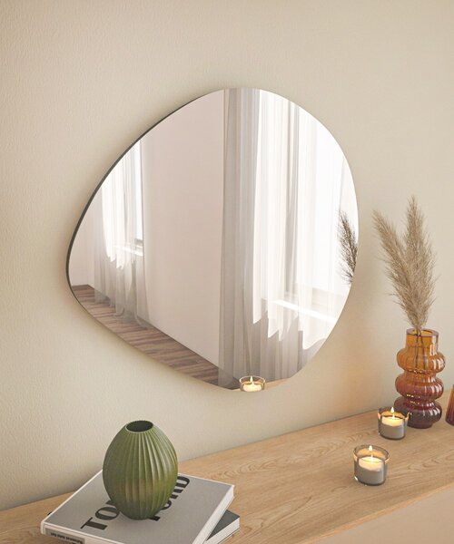 Kalune Design Dekoratívne nástenné zrkadlo Besso 60 cm čierne