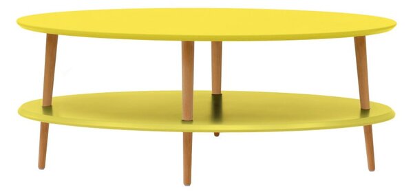 Žltý konferenčný stolík so zníženou spodnou doskou Ragaba OVO