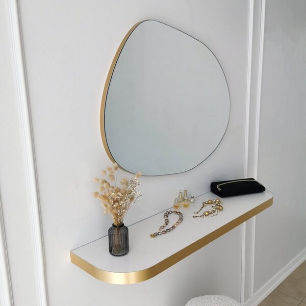 Kalune Design Dekoratívne nástenné zrkadlo Gusto 75x55 cm zlaté