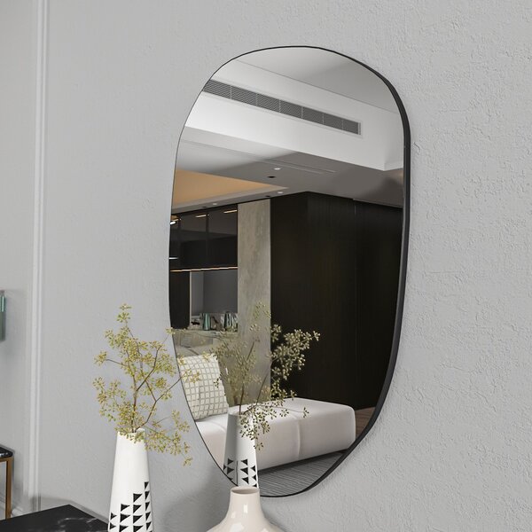 Kalune Design Dekoratívne nástenné zrkadlo Liora 75x55 cm čierne