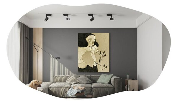 Kalune Design Dekoratívne nástenné zrkadlo Lossa 89x52 cm čierne