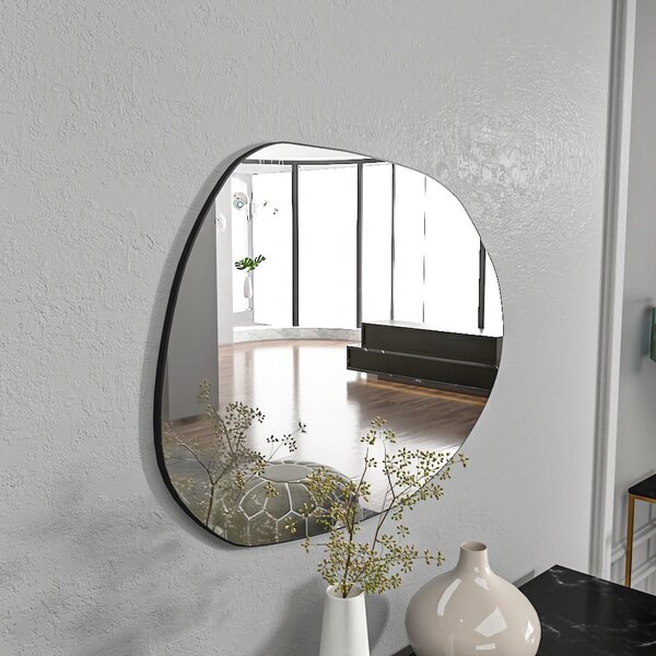Kalune Design Dekoratívne nástenné zrkadlo Liora 75x55 cm čierne