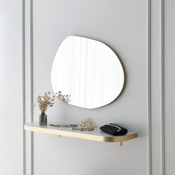 Kalune Design Dekoratívne nástenné zrkadlo Gusto 75x55 cm zlaté