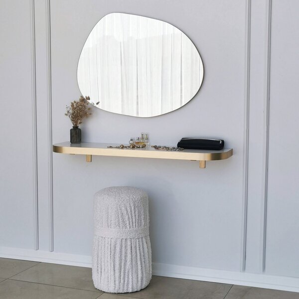 Kalune Design Dekoratívne nástenné zrkadlo Gusto 75x55 cm zlaté