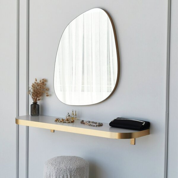 Kalune Design Dekoratívne nástenné zrkadlo Soho 58x75 cm zlaté