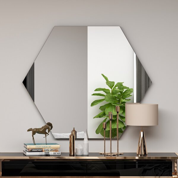 Kalune Design Dekoratívne nástenné zrkadlo Zeo 60x70 cm čierne