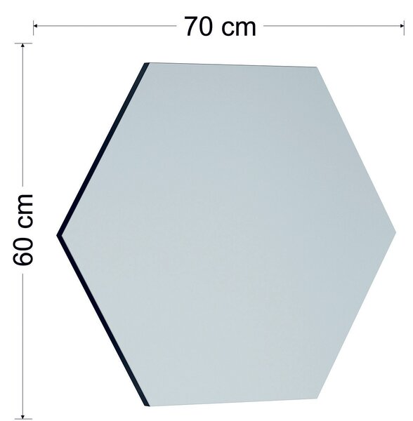 Kalune Design Dekoratívne nástenné zrkadlo Zeo 60x70 cm čierne