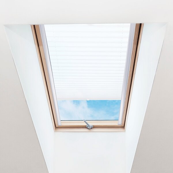 Plisé roleta na strešné okná, Priesvitná, Biela, P 001 , 100 x 50 cm