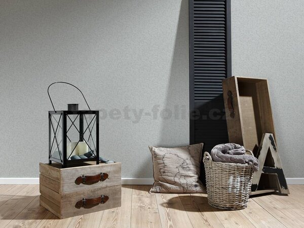 Vliesové tapety na stenu A.S. CRÉATION Maison Charme 39073-4 drobné vetvičky na sivom podklade rozměr 10,05 m x 0,53 m