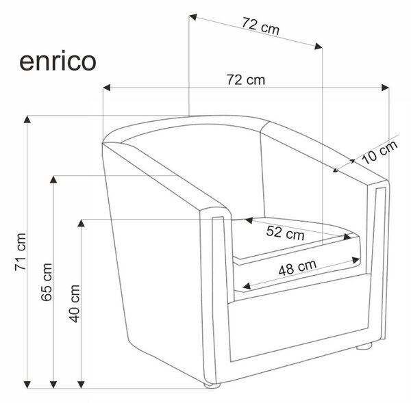 Halmar Kreslo ENRICO tmavo zelené
