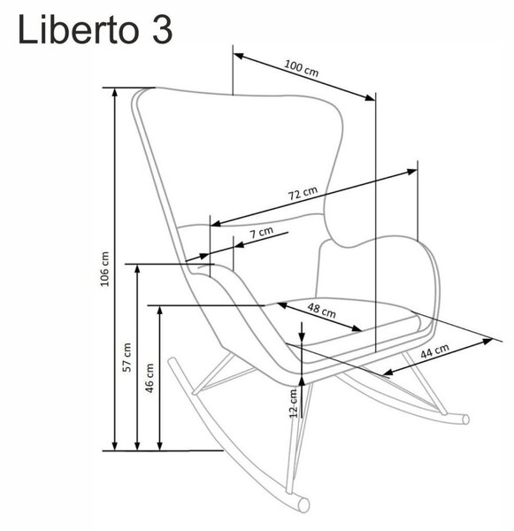 Halmar Hojdacie kreslo LIBERTO 3 biele